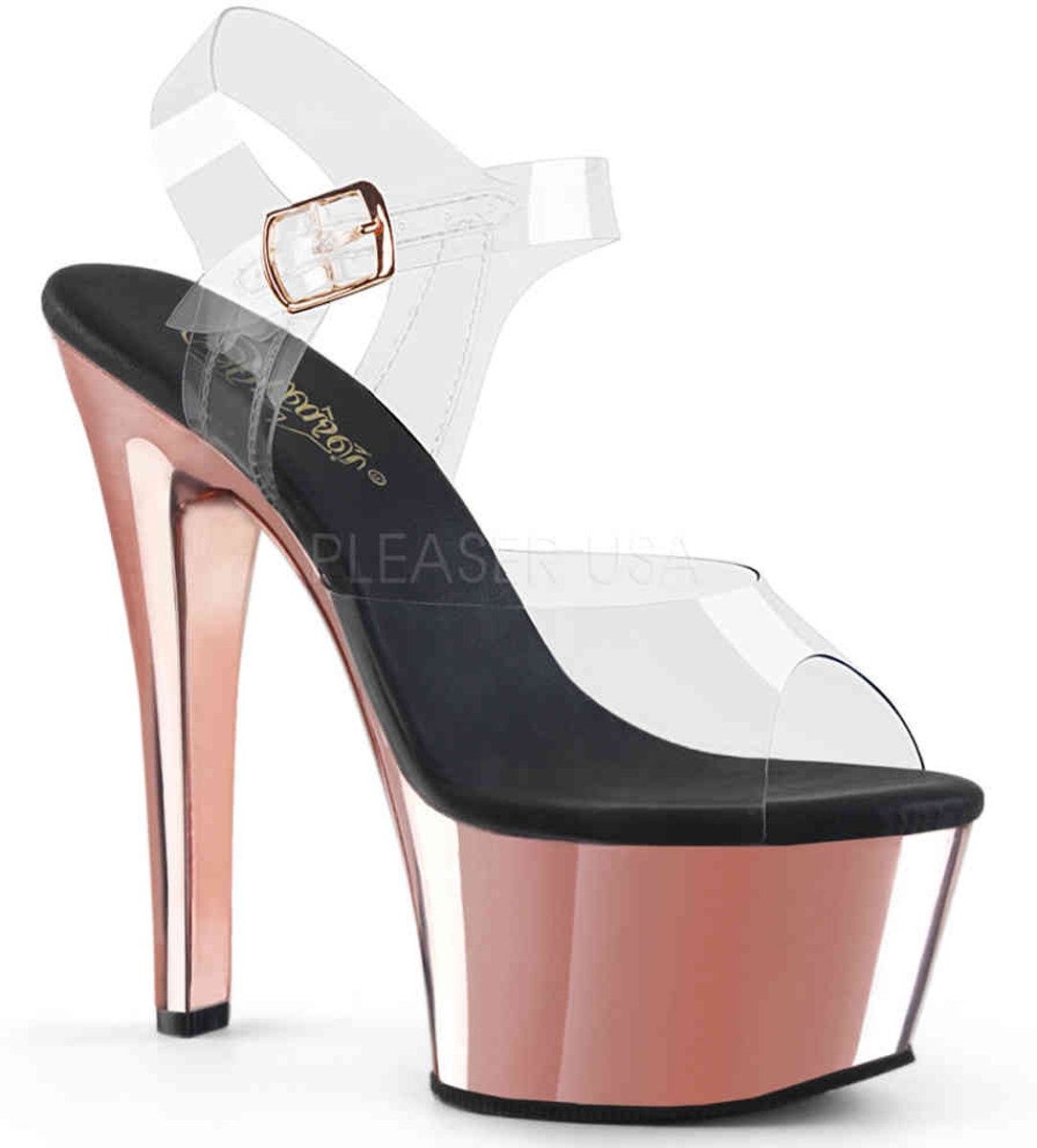 EU 39 = US 9 | ASPIRE-608 | 6 Heel, 2 1/4 PF Ankle Strap Sandal